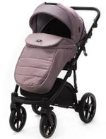 Детская коляска Adamex Bibione 2 в 1 BI-PS21/A (СЕРО-РОЗОВ+СИРЕНЬ ПЕРФ.КОЖА)