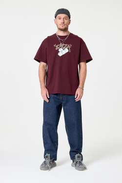 Футболка Q2ZA - "Клавиатура" (бордо)