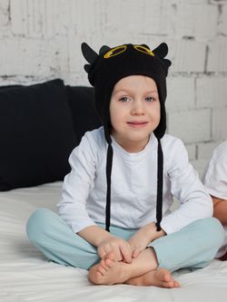 Шапка весенняя/осенняя вязаная БЕЗЗУБИК (Черный)