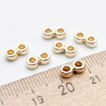 Коннектор-разделитель на 2 нити, цвет золото, размер 9*2,5 мм, цена за 1 шт