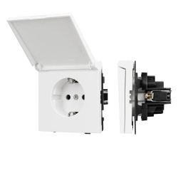 Механизм розетки влагозащищённый SCT-TENDO-MCP-PL-WH (230V, 16A) (Arlight, Белый) 054090