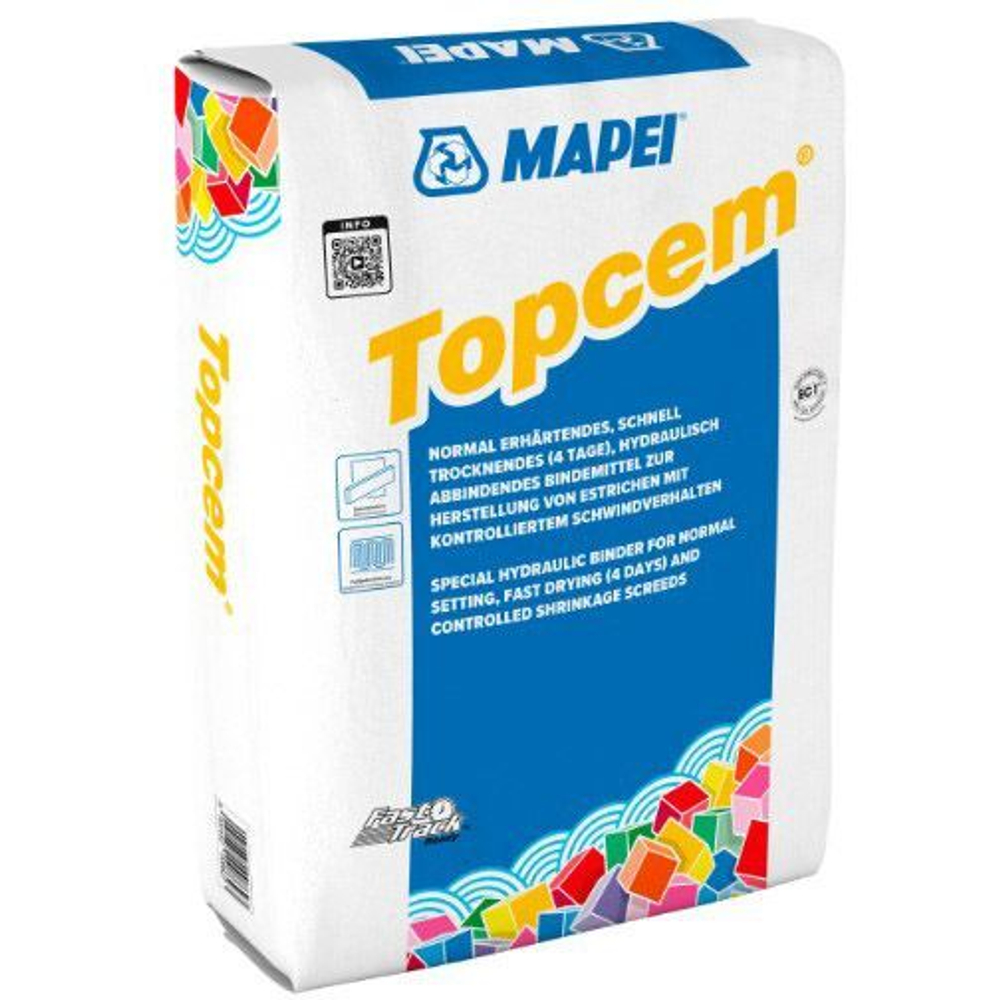 Универсальная смесь стяжка пола Mapei Topcem цементная 20 кг