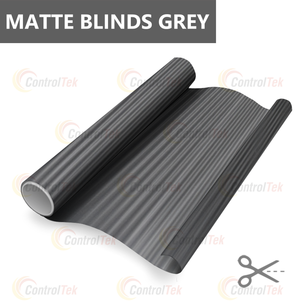 Пленка для окон декоративная MATTE BLINDS GREY ControlTek, на отрез (ширина рулона 1,524 м.)