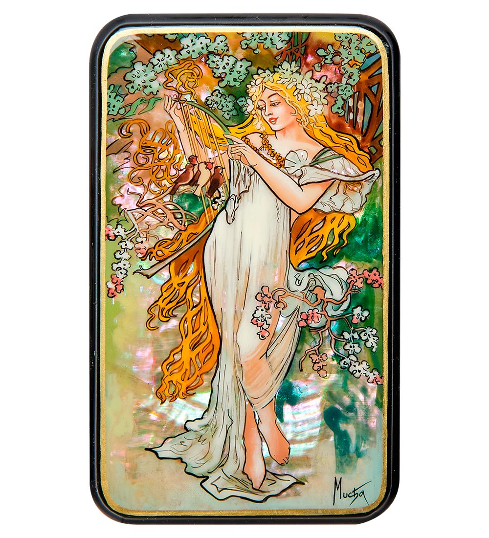 Народные промыслы ШК-55/183-B Шкатулка «Весна» исп. Маркова