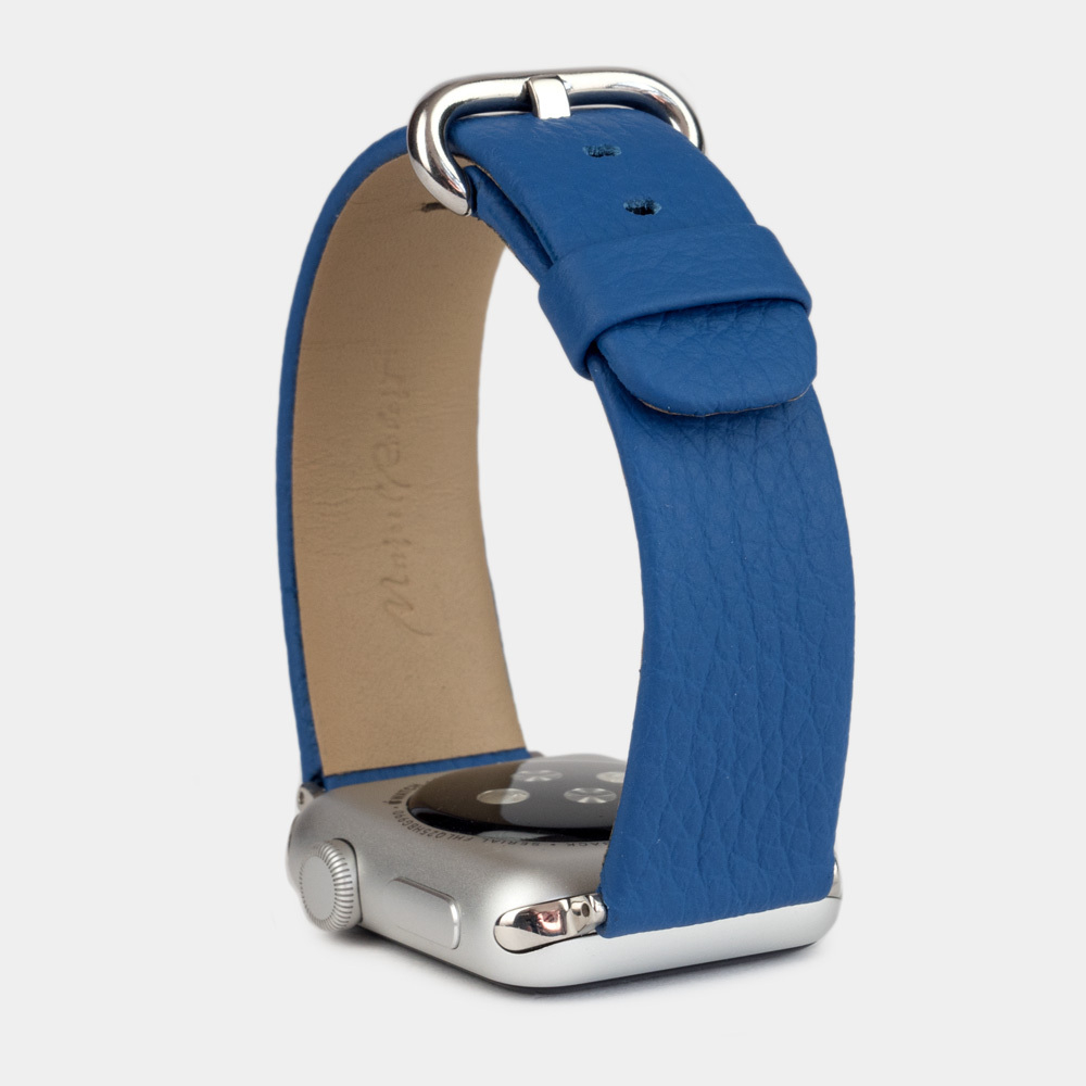 Ремешок для Apple Watch 40/41/42 mm из кожи теленка, цвета синий королевский