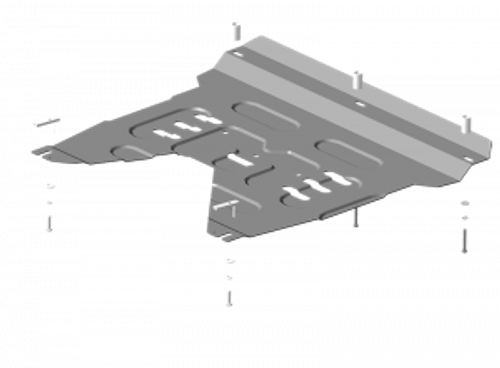 Защита стальная 2 мм Д, КПП Kia Sorento Prime 2015-2020 г. MOTODOR.71008