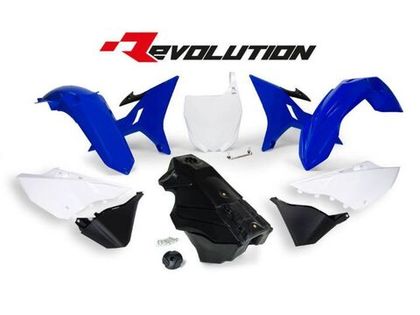 Комплект пластика для Yamaha YZ125-250 02-19, WR/YZ-X250 16-19 синий/белый RTech R-KITYZ0-BL0-016