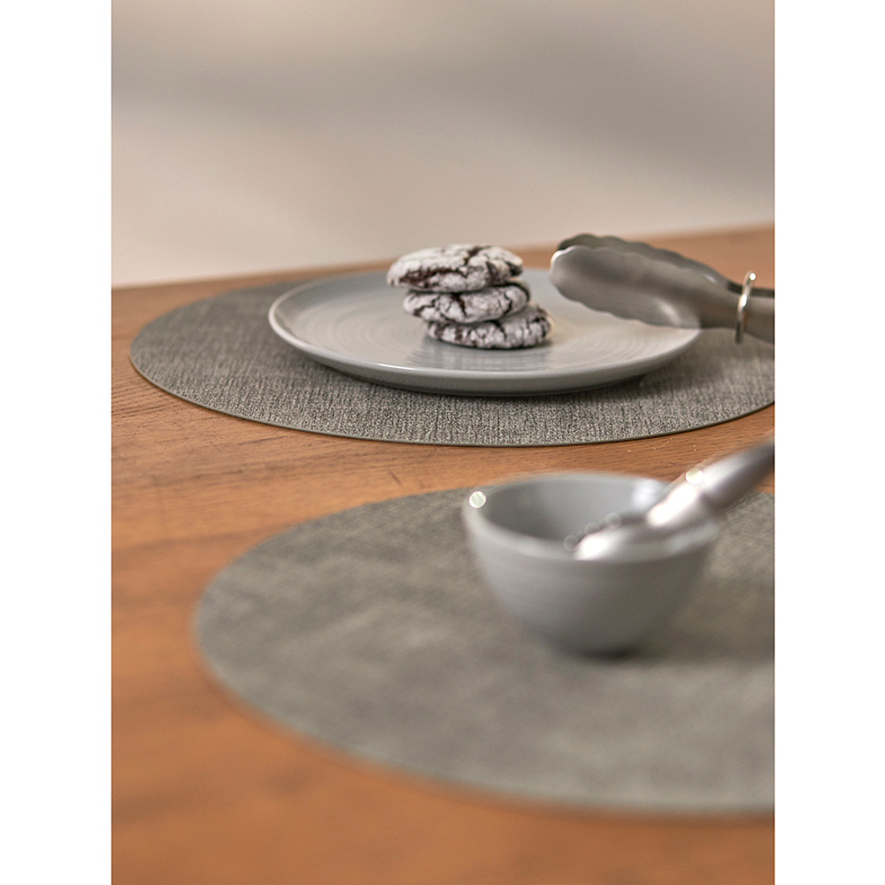 Набор из 4-х сервировочных салфеток leanera, D35 см, серые