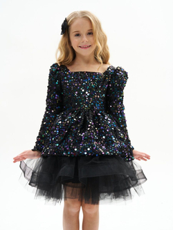 Нарядное новогоднее платье с пайетками Уэнсдэй