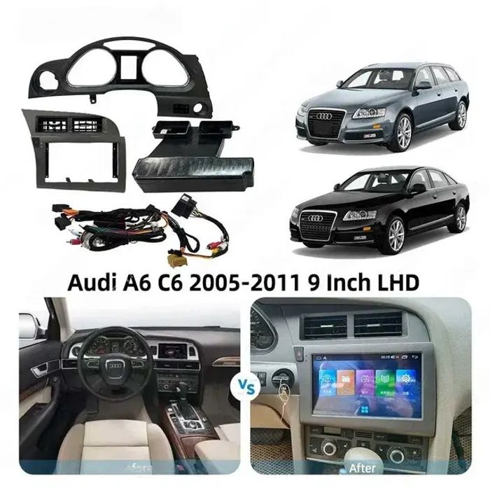 Магнитола для Audi A6 2004-2008 - Kuberg SF-9612 Android 12, Быстрая, CarPlay, 4G SIM-слот