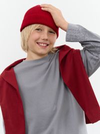 Шапка бини хлопковая "Томат" 7+