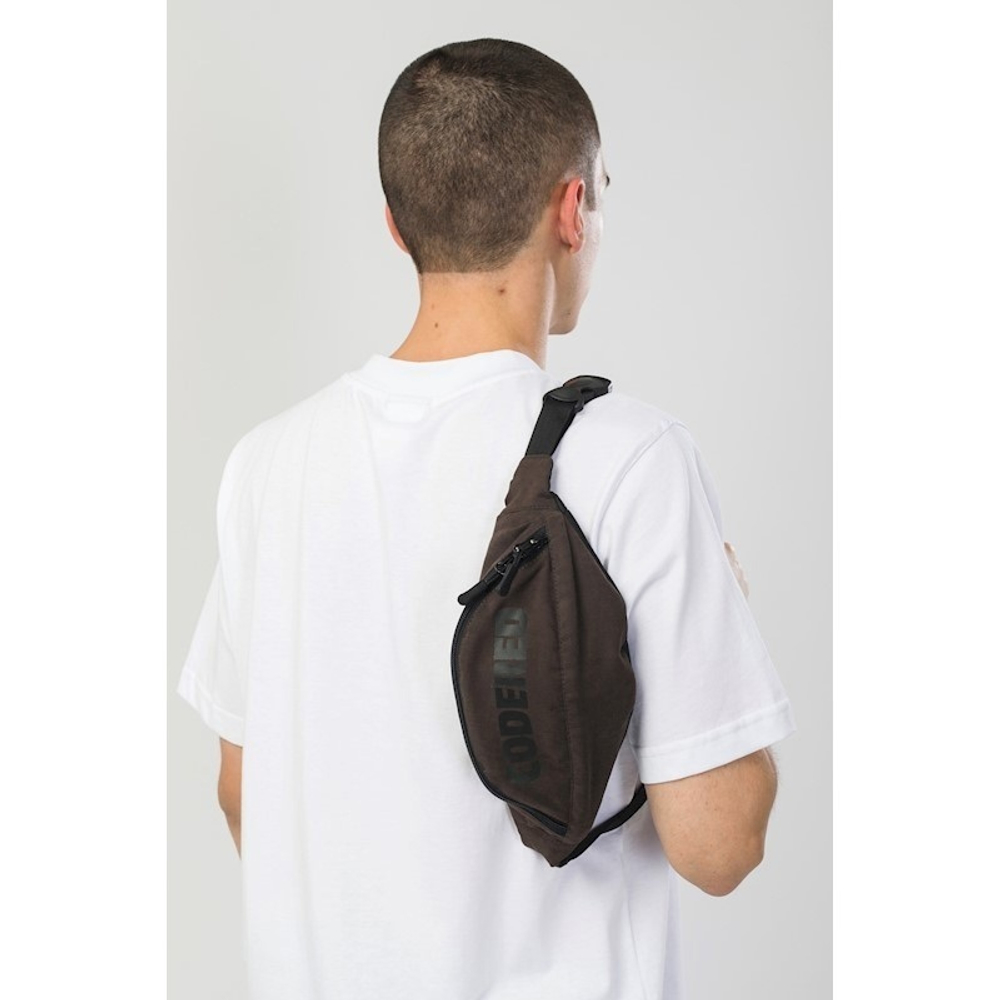 Поясная сумка CODERED Hip Bag Коричневый микрофибра / черный принт CODERED