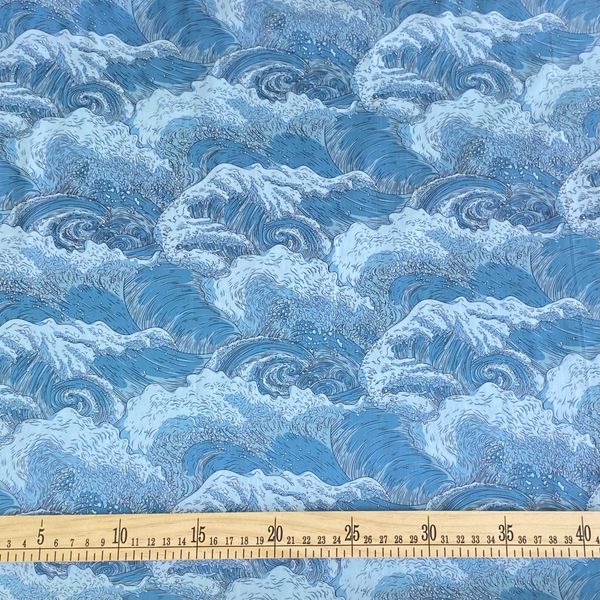 ВОЛНЫ #1, 100% хлопок, Handmade Fabrics 3