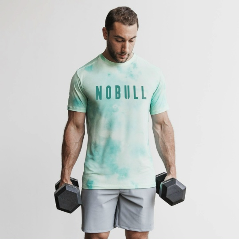 Футболка NOBULL зеленая в пятнах
