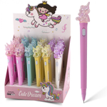 Ручка гелевая Alingar, "Единорожка", 0,5 мм, синяя, с подсветкой, круглый, цветной, пластиковый корпус, карт. уп.