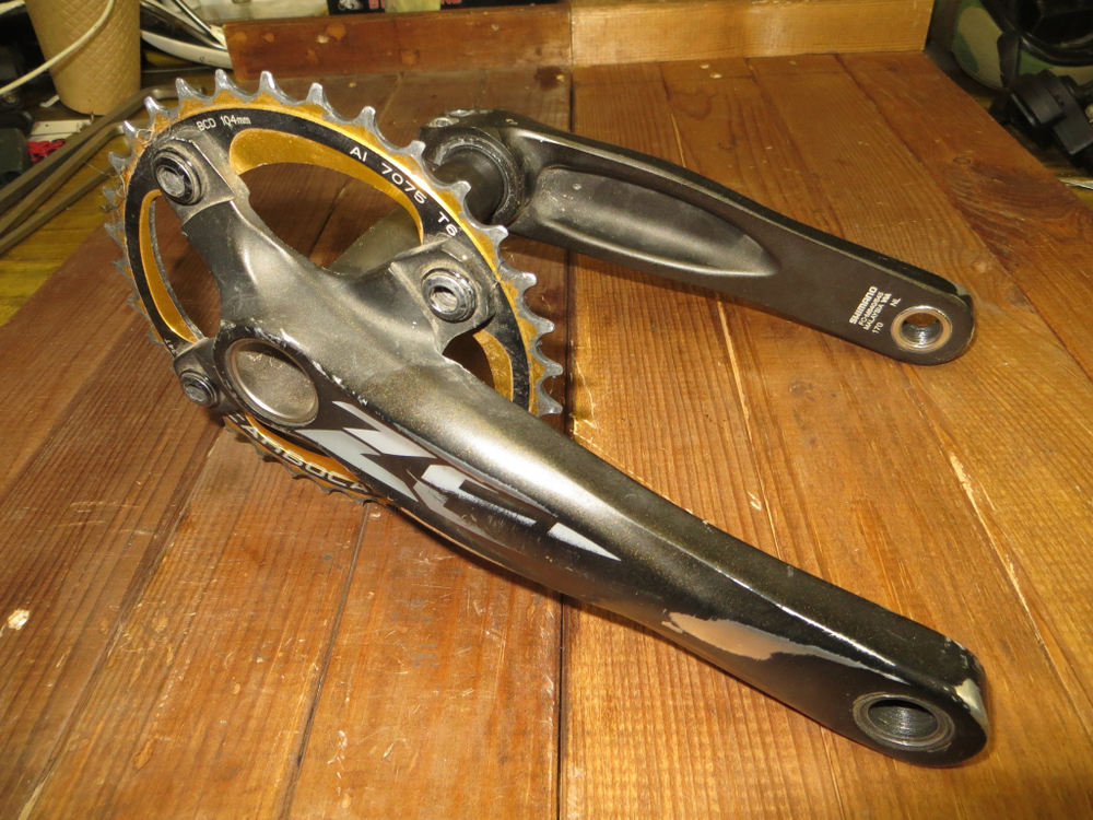 Шатуны Shimano Zee 170mm 104 BSD  одна звезда