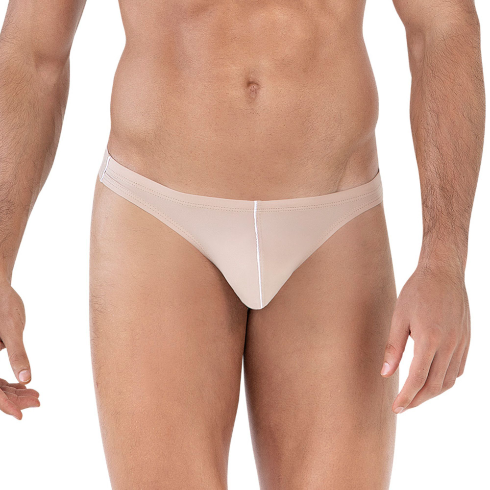 Бежевые трусы-тонги Mente Thong (Размер: XL) (Цвет: бежевый)