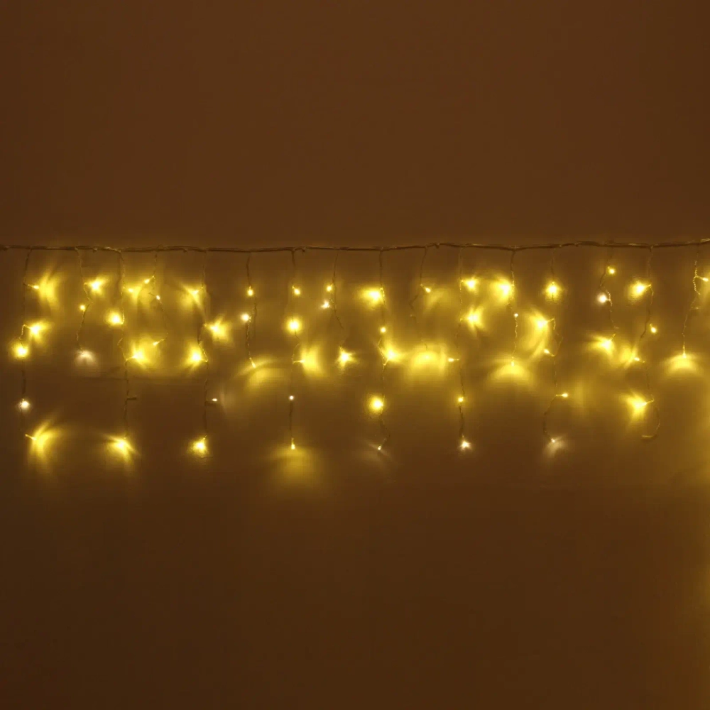 Гирлянда для дома БАХРОМА «Мерцание Premium» ш3м* в0,3/0,5 м м 120 ламп LED, прозрачн.провод, 1реж, IP-40, Теплый белый (возможность соединения)