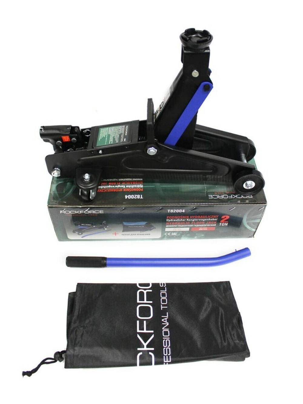 Домкрат подкатной гидравлический 2 т (h min 135мм,h max 350мм) RockForce##Rock FORCE RF-T82004