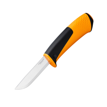 Нож универсальный с точилкой Fiskars, 215 мм