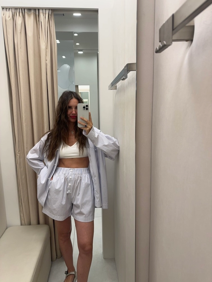 ШОРТЫ ДАНИ МОЛОЧНЫЙ в ПОЛОСКУ