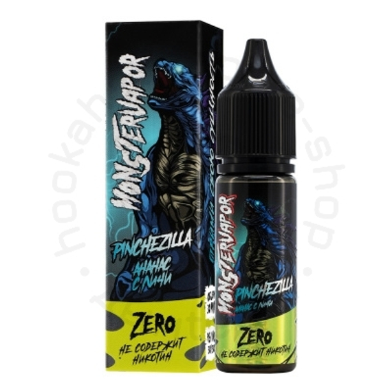 Жидкость MONSTERVAPOR PINCHEZILLA с ароматом ананаса с личи, 0 мг/см³, 30 мл. ZERO.