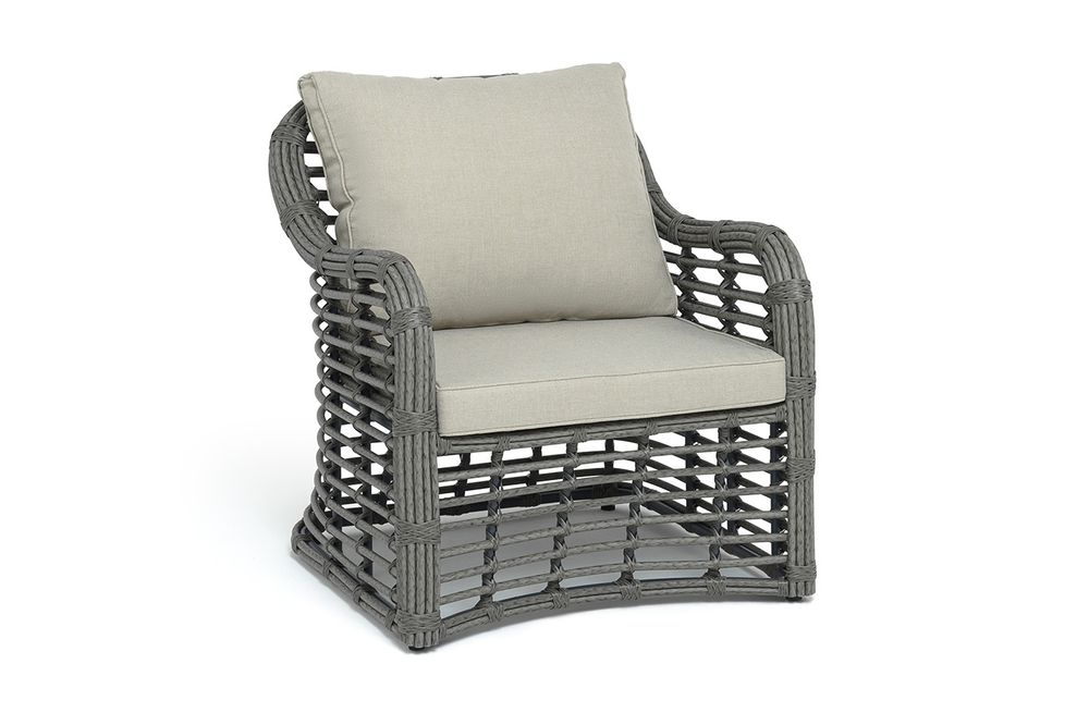 "Ницца" кресло из искусственного ротанга, цвет серый