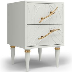 Тумба Арт Колор leaves Классик Голд Белый опал