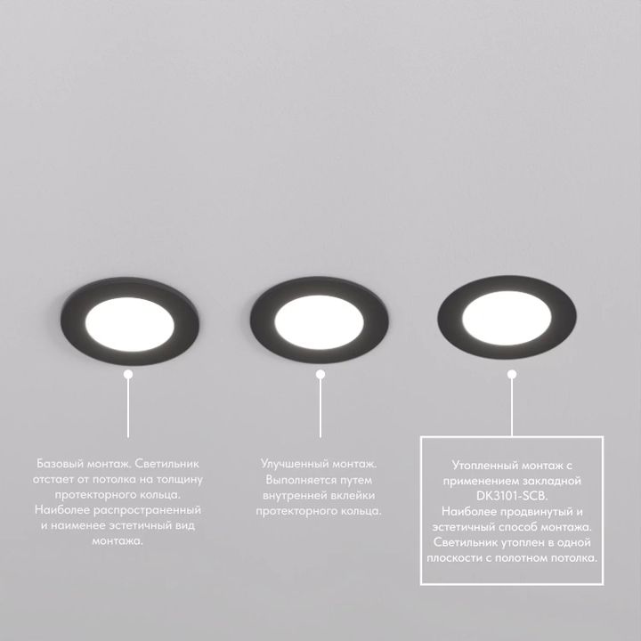 Основание для встраиваемого светильника Denkirs для DK3101 DK3101-SCB