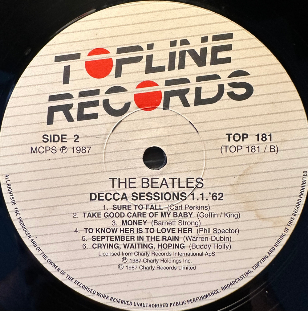 The Beatles- The Decca Sessions 1.1.62 (Англия 1987г.)