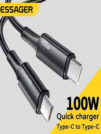 Крепкий кабель, быстрая зарядка для телефона 100w Type-C 1м