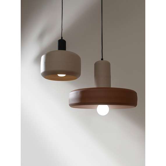 Светильник потолочный Juko, Ø30х32 см, вишневый/бежевый