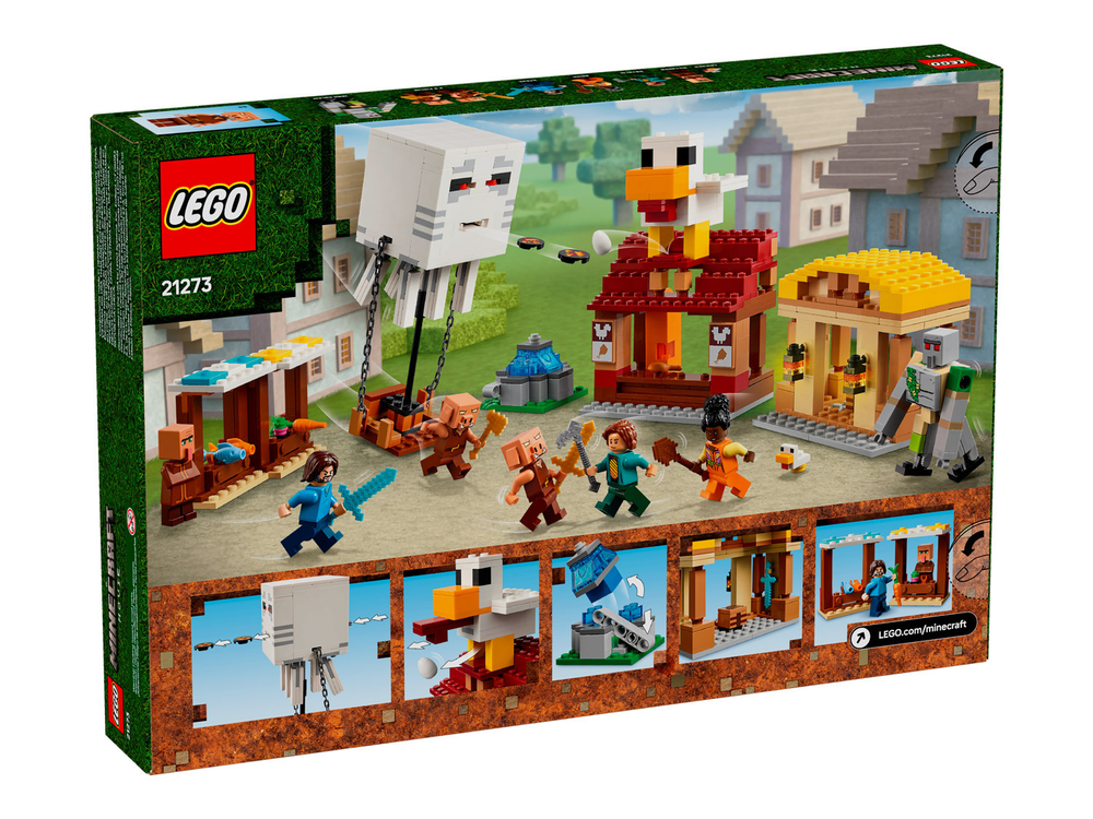 LEGO Minecraft 21273 «Нападение на деревню воздушных шаров Гаста» — эпичная битва