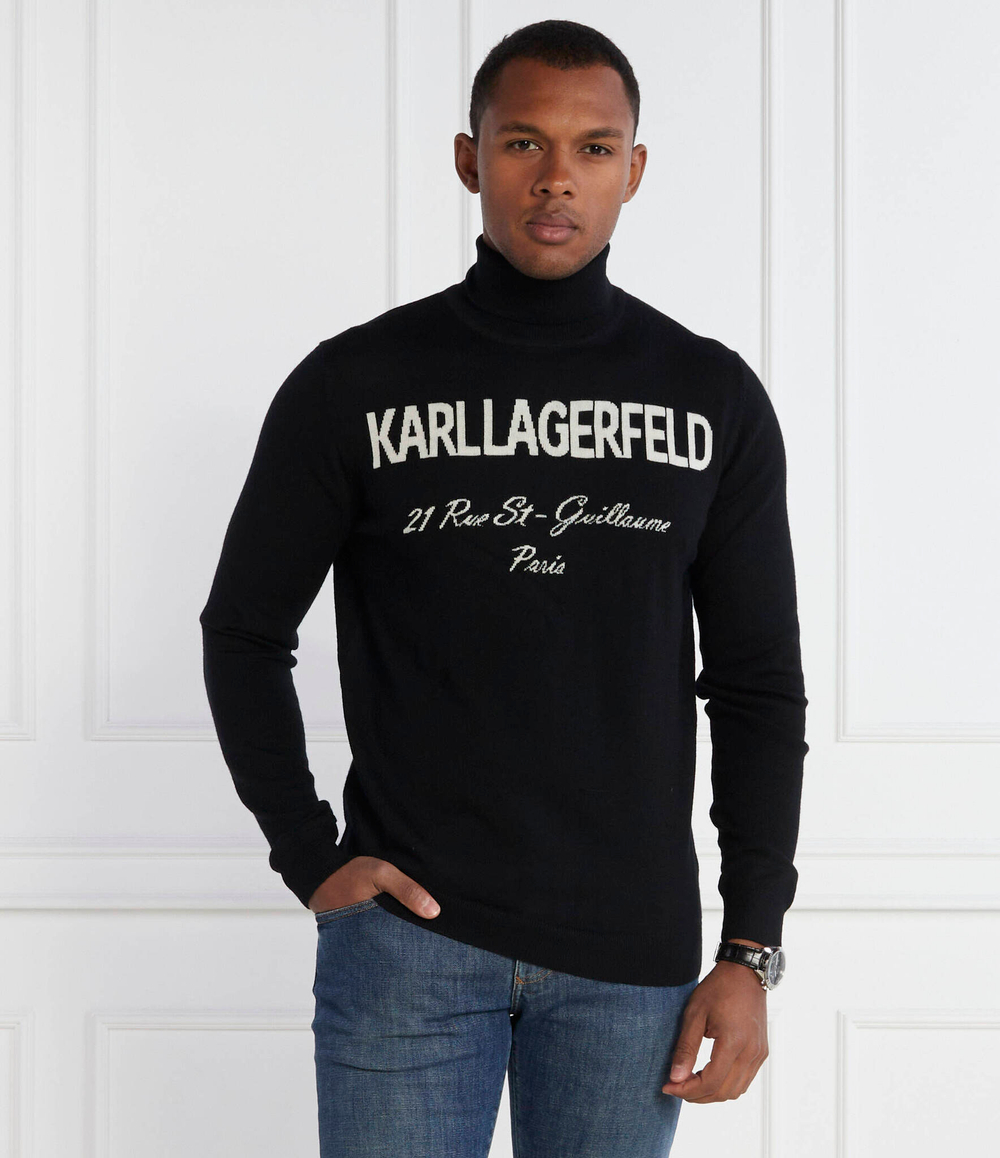 Хлопковый гольф knit Karl Lagerfeld - черный(655020 534399)