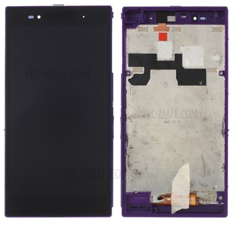Дисплей для Sony Xperia Z1 в сборе с тачcкрином на рамке (Purple)