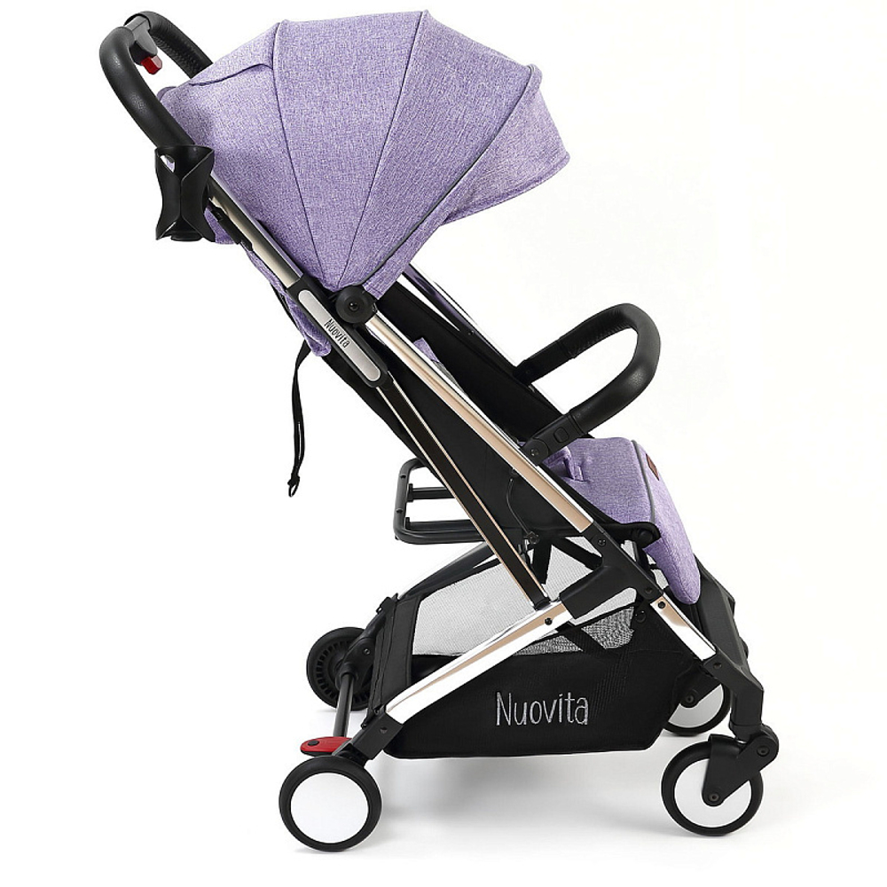 Детская прогулочная коляска Nuovita Anima lilla, Argento / Сиреневый, Серебряный
