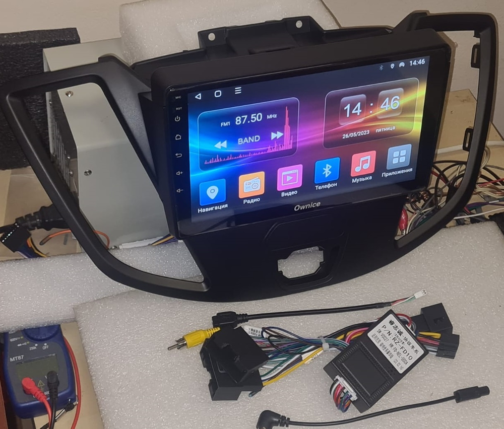 Магнитола для Ford Transit 7 2014-2023 - Carmedia EW-9287 QLed, Android 12, TS10, CarPlay, 4G SIM-слот