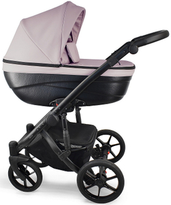 Детская коляска Bexa Ideal Eco 2 в 1 IE07 черный+пудра кожа