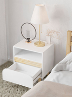 Тумба прикроватная 48х40х55, Ола с ящиком для вещей, в спальню, белый, Dipriz