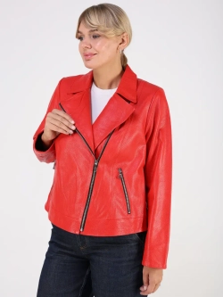 Кожаная куртка демисезонная косуха оверсайз