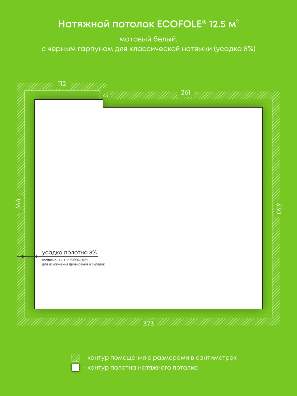 Натяжные потолки 12.5 м2, 13.2 м2