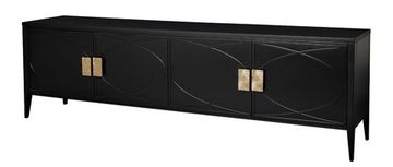 151SV-00005 Тумба под TV черная 200*60*40см