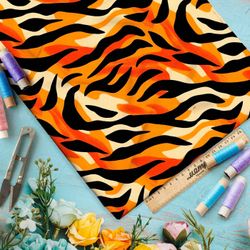 Ткань премиум габардин тигриная фантазия