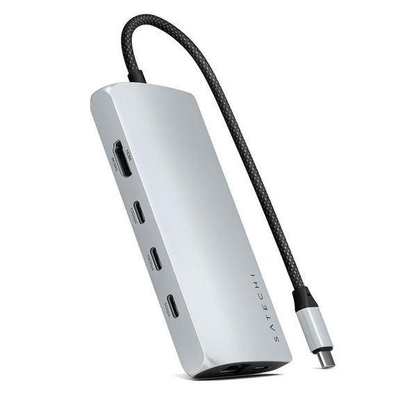 Адаптер Satechi USB-C Multiport Adapter 8K Ethernet V3 (ST-P8KES) Silver