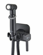 Смеситель с гигиеническим душем Lemark Solo LM7165BL встраиваемый черный