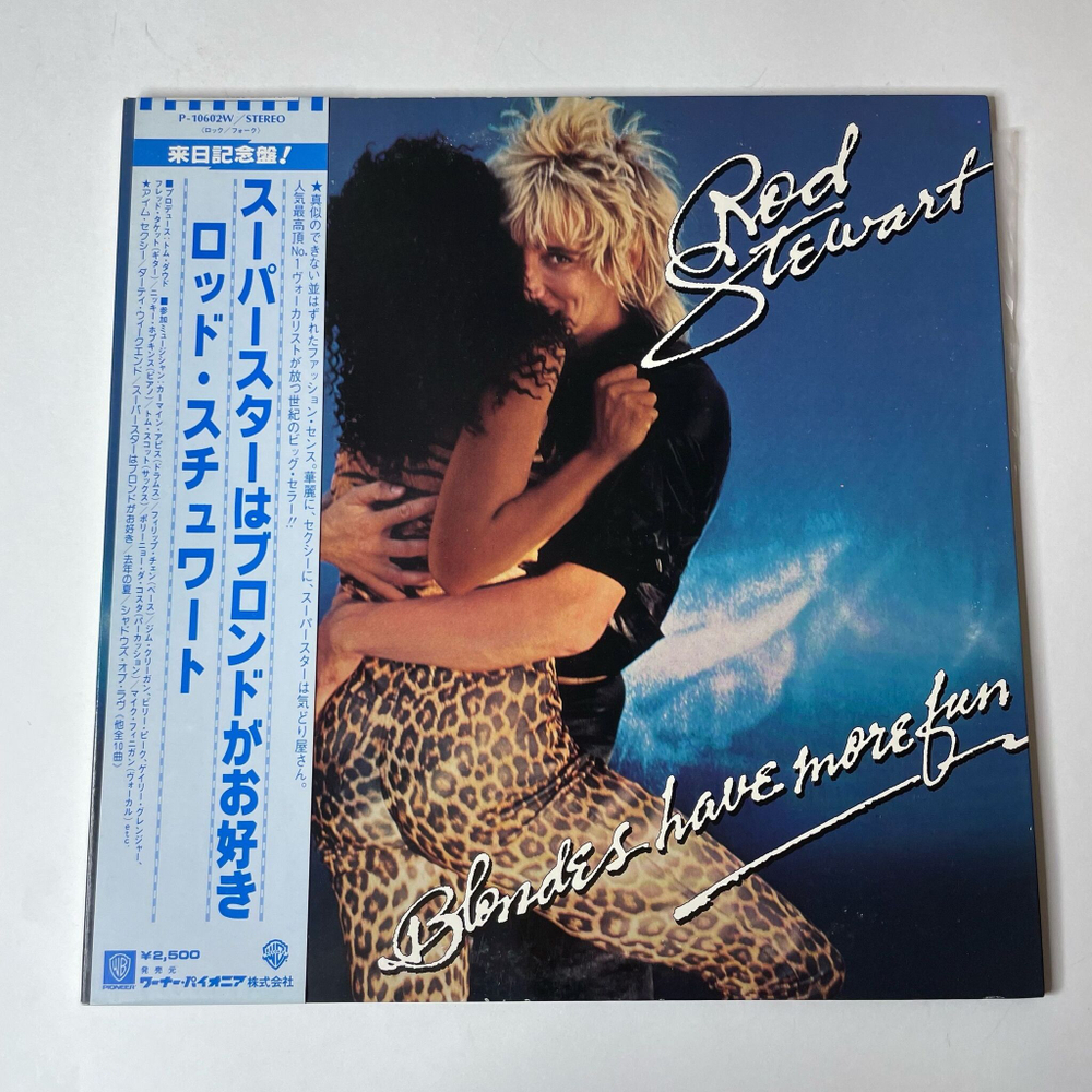 Винтажная виниловая пластинка LP Rod Stewart Blondes Have More Fun (Japan 1978) (Obi) The Best Days Of My Life