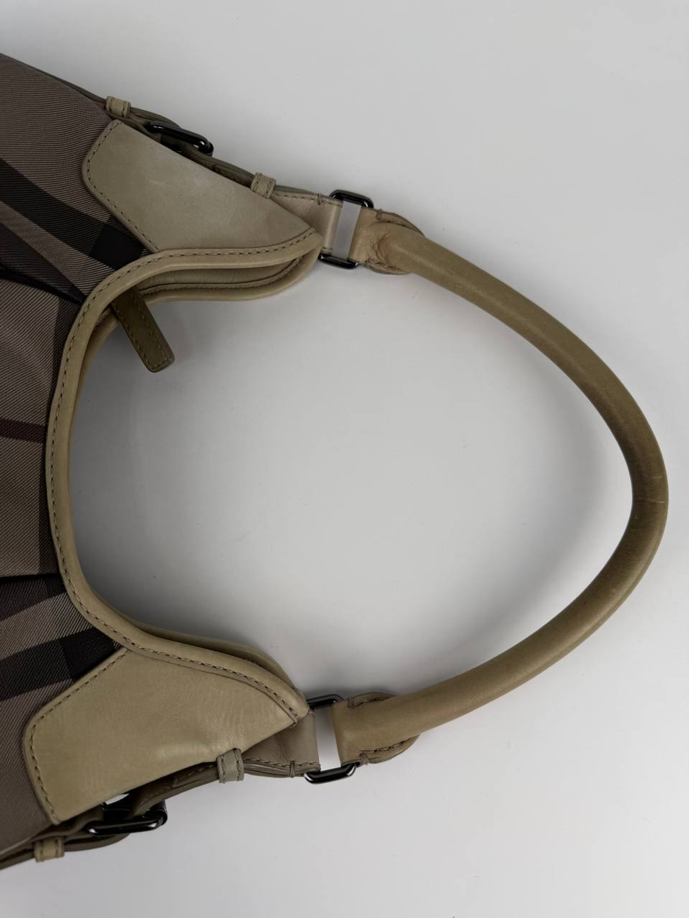 Сумка Burberry Smoked Check Coated Canvas Small Brooklyn Hobo Bag
