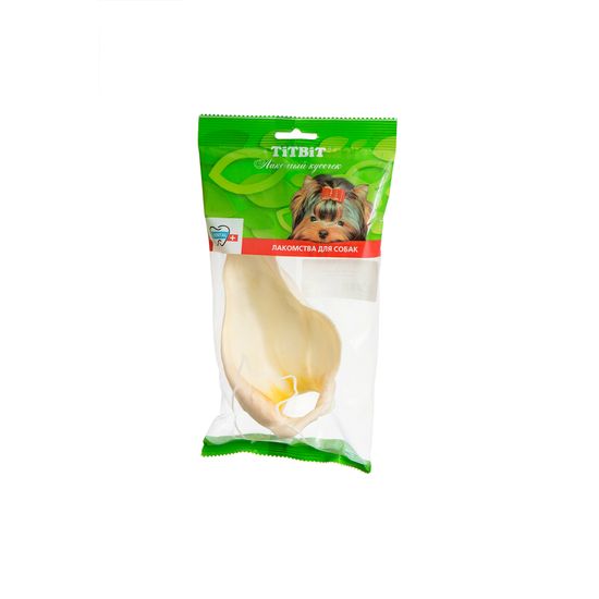 Titbit лакомство для собак Ухо телячье большое, мягкая упаковка