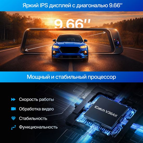 Видеорегистратор-зеркало TrendVision MR-360