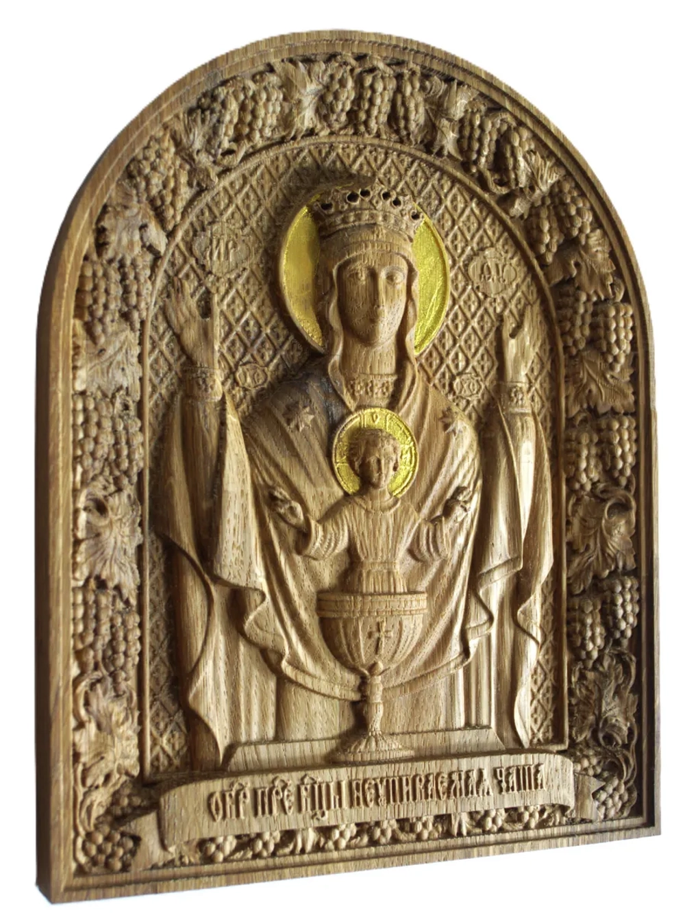 Освященная Икона Божией Матери Неупиваемая Чаша дуб большая